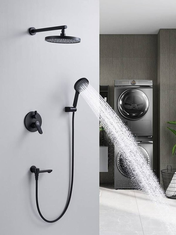 Душевая система встраиваемая Shevanik S4335H, черный