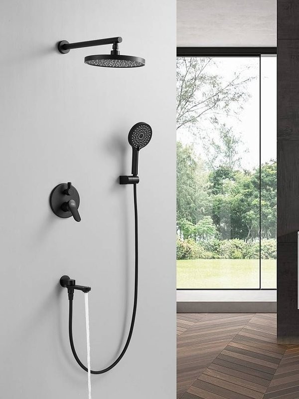 Душевая система встраиваемая Shevanik S4335H, черный