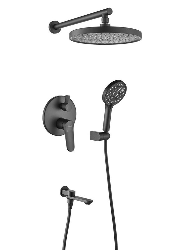 Душевая система встраиваемая Shevanik S4335H, черный