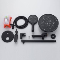 Душевая система встраиваемая Shevanik S4335H, черный