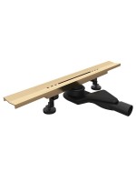 Душевой трап (лоток) RGW Sdr 53Gb 40 см, решетка золото brush, с сифоном