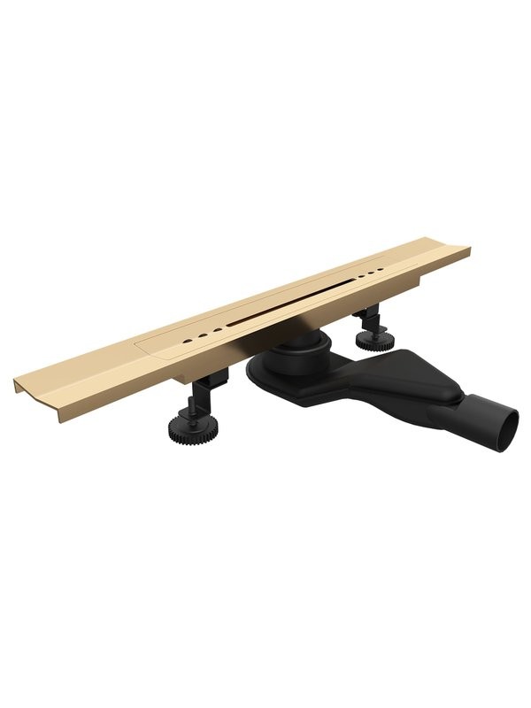 Душевой трап (лоток) RGW Sdr 53Gb 40 см, решетка золото brush, с сифоном