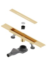 Душевой трап (лоток) RGW Sdr 53Gb 40 см, решетка золото brush, с сифоном