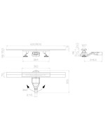 Душевой трап (лоток) RGW Sdr 53Gb 40 см, решетка золото brush, с сифоном