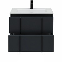 Тумба с раковиной Allen Brau Reality 70 подвесная, антрацит матовый, раковина Fantasy Flat 72x47, без перелива, белая