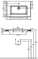 Тумба с раковиной Allen Brau Reality 70 подвесная, антрацит матовый, раковина Fantasy Flat 72x47, без перелива, белая