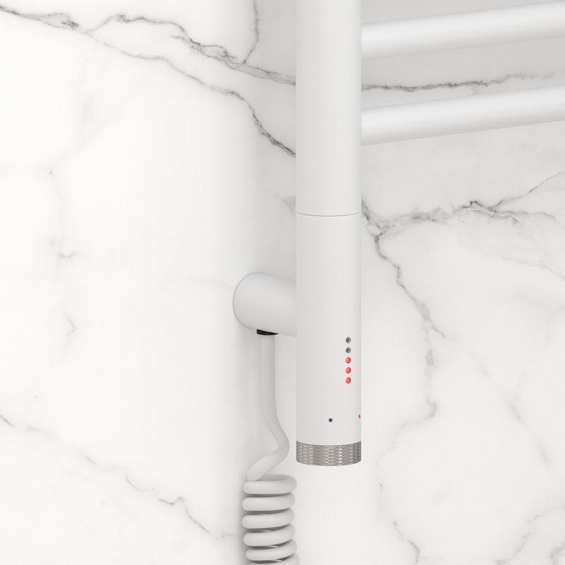 Полотенцесушитель электрический Сунержа Богема 3.1 30-6004-5030 60x35 см, подключение слева, матовый белый, лесенка