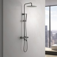 Душевая стойка Timo Saona SX-2380/18 с термостатом, черное золото