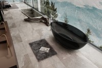 Акриловая ванна Abber Kristall AT9702 Onyx 180x85 см, отдельностоящая, черная, овальная, с донным клапаном