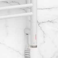 Полотенцесушитель электрический Сунержа Богема 3.1 30-6005-8050 90x55 см, подключение справа, матовый белый, лесенка