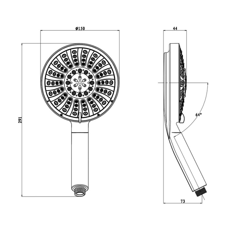 Душевая лейка Olive'S D179 хром