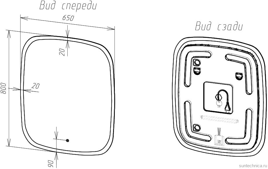 Зеркало Art&Max Forli 65х80