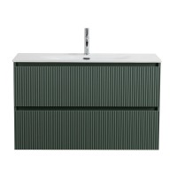 Тумба с раковиной BelBagno Uno-mini 100 подвесная, 2 ящика, матовая еловая