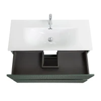 Тумба с раковиной BelBagno Uno-mini 100 подвесная, 2 ящика, матовая еловая