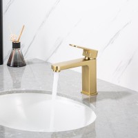 Смеситель для раковины Frap H89 F1089-3 золотой сатин