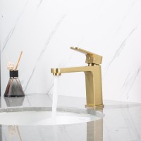 Смеситель для раковины Frap H89 F1089-3 золотой сатин