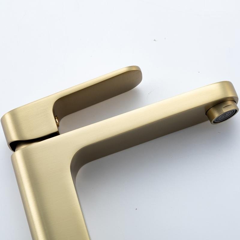 Смеситель для раковины Frap H89 F1089-3 золотой сатин