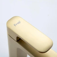Смеситель для раковины Frap H89 F1089-3 золотой сатин Смеситель для раковины Frap H89 F1089-3 золотой сатин
