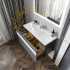 Мебель для ванной Бриклаер Берлин 100 оникс серый, белый глянец