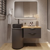 Мебель для ванной комнаты STWORKI Lotus 107 antracite
