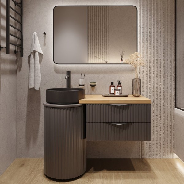 Мебель для ванной комнаты STWORKI Lotus 107 antracite
