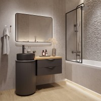 Мебель для ванной комнаты STWORKI Lotus 107 antracite