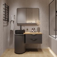 Мебель для ванной комнаты STWORKI Lotus 107 antracite