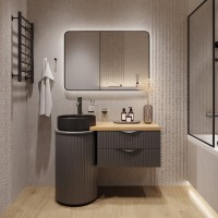 Мебель для ванной комнаты STWORKI Lotus 107 antracite