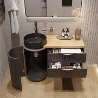 Мебель для ванной комнаты STWORKI Lotus 107 antracite
