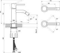 Смеситель для биде Ravak Espirit ES 056.00CR хром