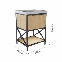 Тумба с раковиной Mixline Бруклин 60 дуб бунратти Тумба с раковиной Mixline Бруклин 60 дуб бунратти