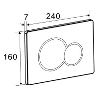 Кнопка смыва для унитаза AZARIO NEW AZ-010 пластик, цвет матовый черный