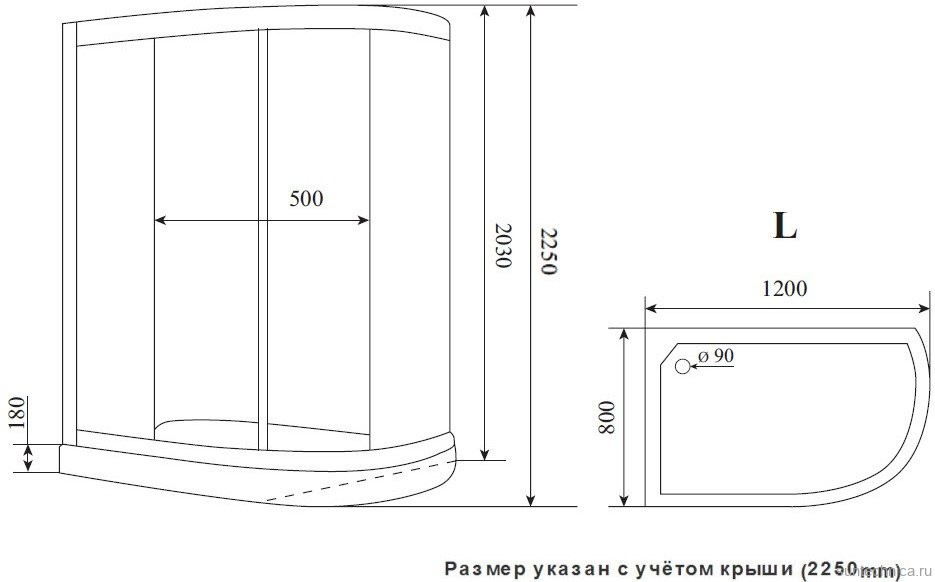 Душевая кабина Timo Premium ILMA 902 L Black
