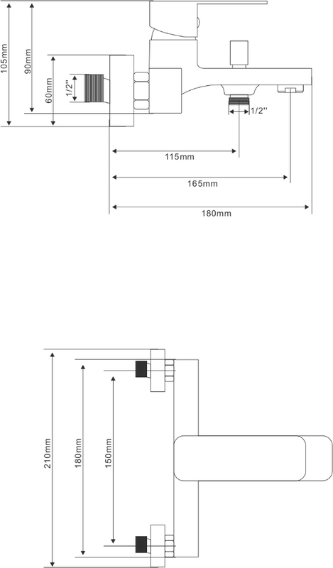 Смеситель для ванны с душем Olive'S Tones TN20201 хром