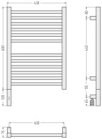 Полотенцесушитель электрический Сунержа Модус 3.1 020-5900-6040 70x45 см, подключение слева, шампань, лесенка