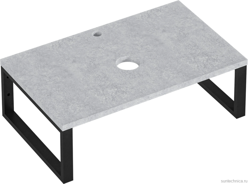 Столешница с раковиной 1MarKa Grunge Loft 80 бетон светлый