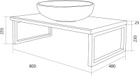 Столешница с раковиной 1MarKa Grunge Loft 80 бетон светлый