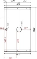 Столешница с раковиной 1MarKa Grunge Loft 80 бетон светлый
