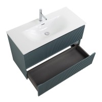 Мебель для ванной комнаты BelBagno Uno 100 подвесная, 2 ящика, матовая голубая