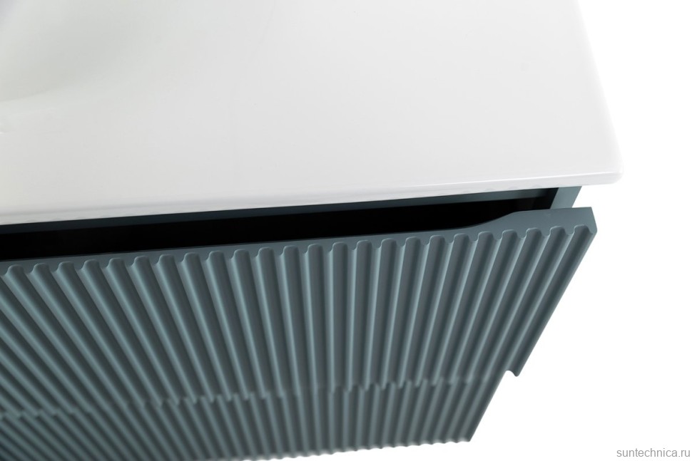 Мебель для ванной комнаты BelBagno Uno 100 подвесная, 2 ящика, матовая голубая