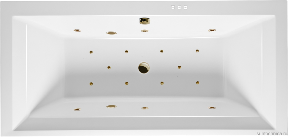 Акриловая ванна Excellent Crown Grand Relax 190x90 см, встраиваемая, с гидромассажем, белая, с каркасом, со сливом-переливом, фурнитура бронза