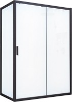 Душевой уголок Vegas Glass ZP+ZPV NOVO 100*90 02М 10 профиль черный матовый, стекло сатин