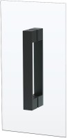 Душевой уголок Vegas Glass ZP+ZPV NOVO 100*90 02М 10 профиль черный матовый, стекло сатин