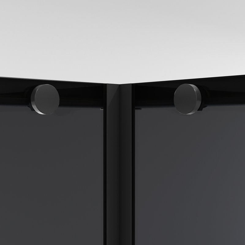 Душевой уголок Niagara Nova NG-2822-34BLACK 80x80, профиль черный матовый, стекло тонированное