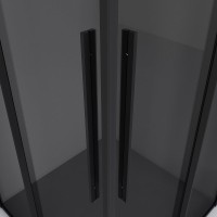 Душевой уголок Niagara Nova NG-2822-34BLACK 80x80, профиль черный матовый, стекло тонированное