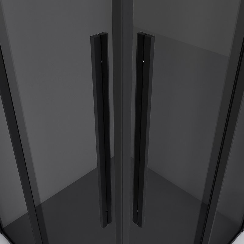 Душевой уголок Niagara Nova NG-2822-34BLACK 80x80, профиль черный матовый, стекло тонированное