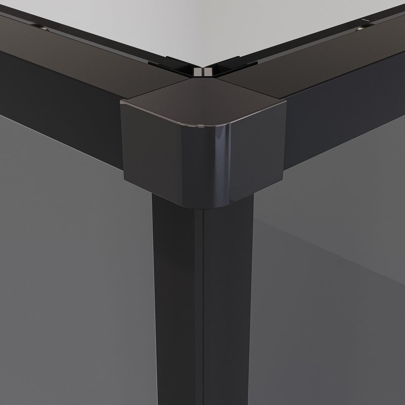 Душевой уголок Niagara Nova NG-2822-34BLACK 80x80, профиль черный матовый, стекло тонированное