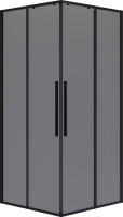 Душевой уголок Niagara Nova NG-2822-34BLACK 80x80, профиль черный матовый, стекло тонированное