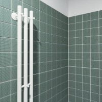 Полотенцесушитель электрический Маргроид Inaro 120х12 R, с крючками, белый матовый