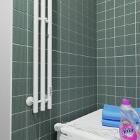 Полотенцесушитель электрический Маргроид Inaro 120х12 R, с крючками, белый матовый